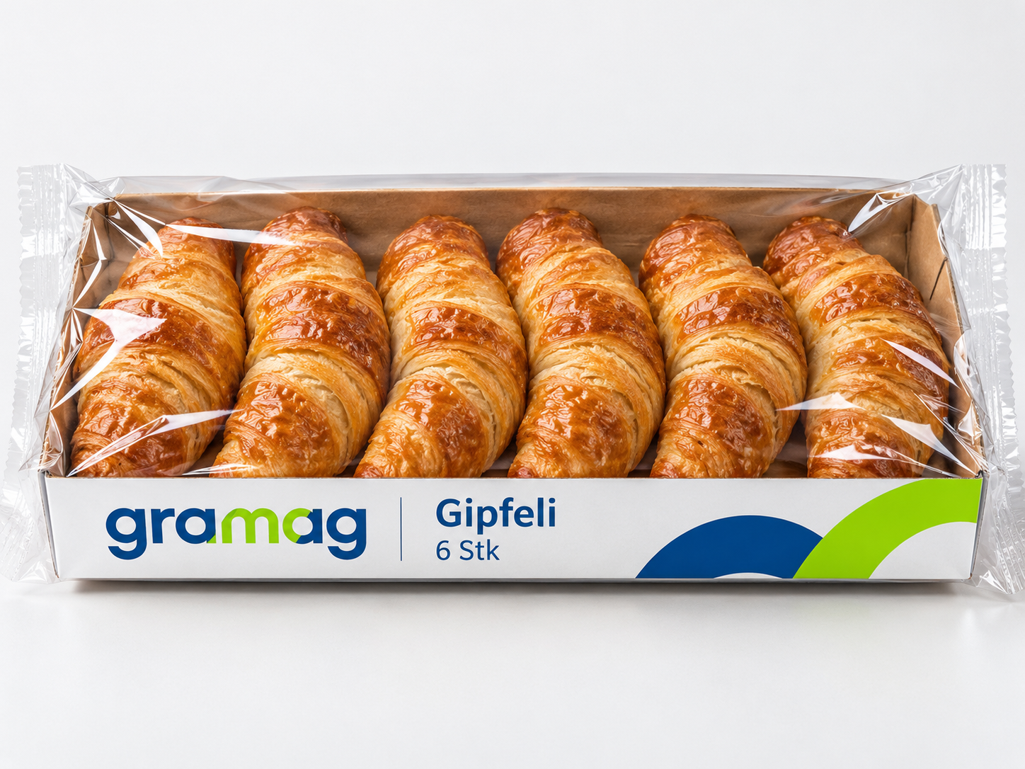 Verpackte Gipfeli im Flowpack